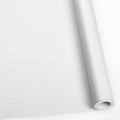 Abyssaly White Wood Contact Paper 17.71 in X 196 in Decorative Self-Adhesive by Abyssaly