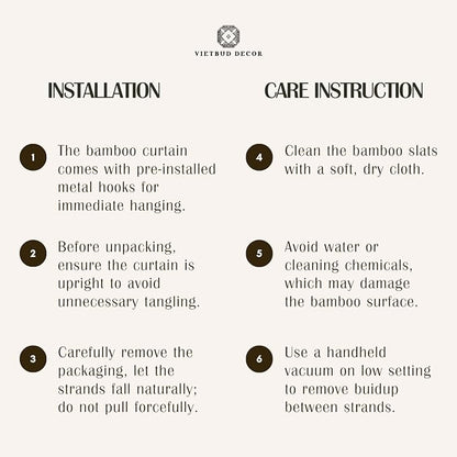 Vietbud Décor Fishing Art Bamboo Beaded Curtains - Image 8