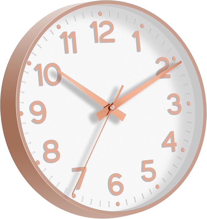 Roymnie Wall Clock 10 Inch Silent Wall Clocks Battery Operated-Modern Non - Image 8