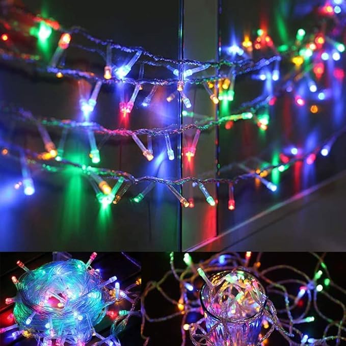 2 Pack 36ft 100 LED Battery Operated String Lights with Remote Timer Waterproof 8 Modes String Lights for Bedroom, Garden, Easter, Party, Christmas Indoor and Outdoor Decorations -Multicolor
