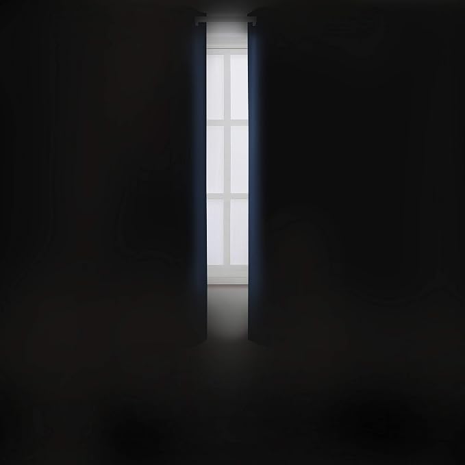 LEMOMO Navy Blackout Curtains/38 x 54 Inch Length/Set of Two Panels Grommet - Image 3