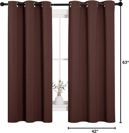 NICETOWN Nursery Essential Thermal Insulated Solid Grommet Top Blackout Curtains - Image 9