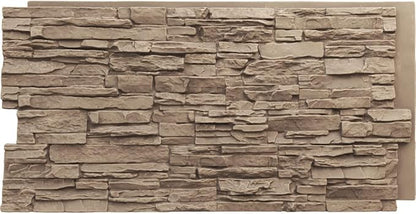 EverStone Canyon Ridge Faux Stone Panel, 45 3/4"W x 24 1/2"H x 1 1/4"D by EkenaMillwork