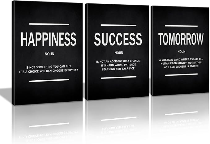 KAWAHONE Success Quotes Wall Art, Motivational Entrepreneur Tomorrow Poster by KAWAHONE