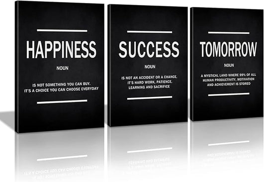 KAWAHONE Success Quotes Wall Art, Motivational Entrepreneur Tomorrow Poster by KAWAHONE