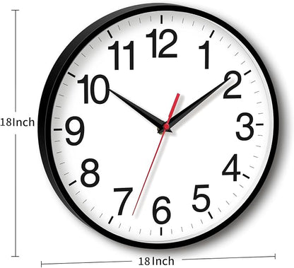 Rohioue 18 Inch Wall Clock, Modern Battery Operated Wall Clocks, Silent Non - Image 3