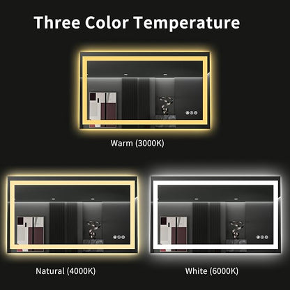 LOAAO 48"X28" LED Bathroom Mirror - Image 5
