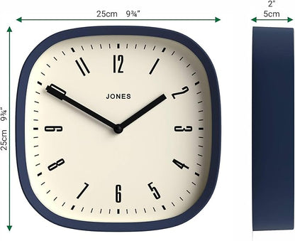 JONES CLOCKS® Marvel Wall Clock | Modern Retro Rounded Square Clock | 10 inch | - Image 4