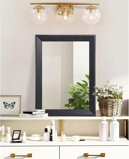 AAZZKANG Black Mirrors for Wall Rectangle Wood Framed Large 20"x16" Decorative - Image 4