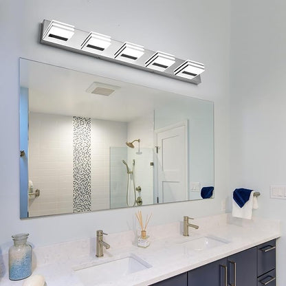LED Vanity Lighting 30W Lights for Mirror 5 Light Bath Wall Lamps 34 Inch - Image 4