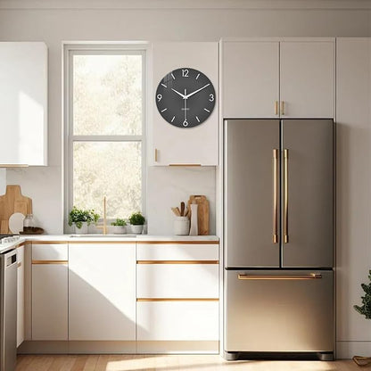 XFM Modern Wall Clock 14 Inch Silent Wall Clocks Battery Operated Grey Simple - Image 4
