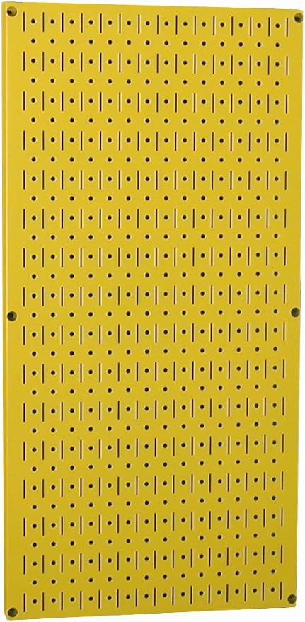 Wall Control Pegboard 32in x 16in Yellow Metal Pegboard Tool Board Panel by Wall+Control