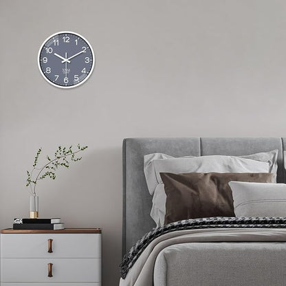 XNM Minimalist Wall Clocks Battery Operated Grey Analog Wall Clock - Image 4