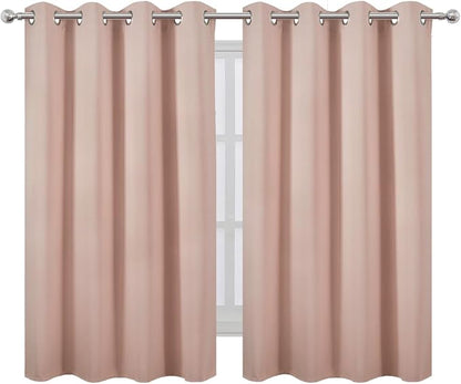 LEMOMO Blush Thermal Blackout Curtains/52 x 54 Inch/Set of 2 Panels Room - Image 2