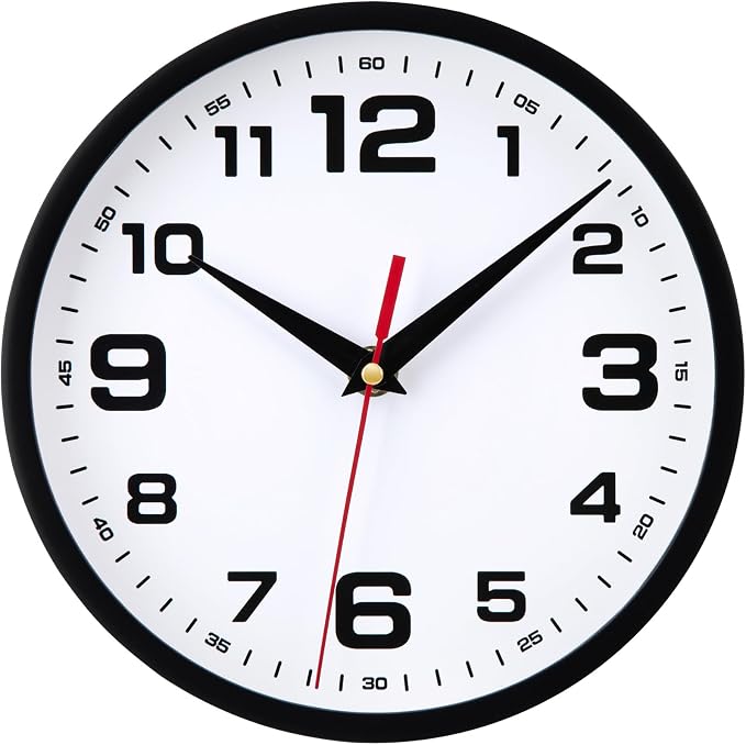 Silent Wall Clocks Battery Operated 12 Inch No Ticking Modern Analog Clock by Warminn