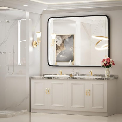 40X30 Inch Black Bathroom Mirror - Image 2