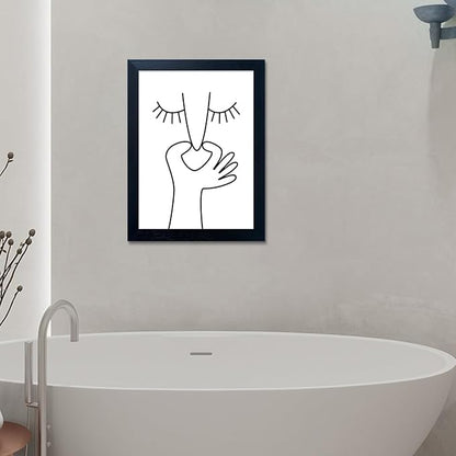 Funny Bathroom Wall Decor Black and White Bathroom Wall Art Framed Toliet Art - Image 8
