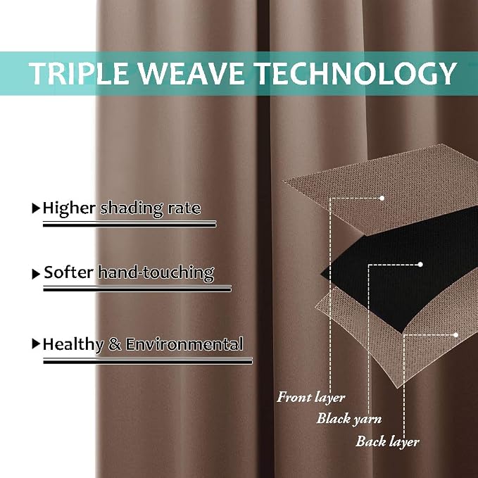 NICETOWN Warm Curtains for Winter, Complete Blackout Shades for Large Window - Image 5