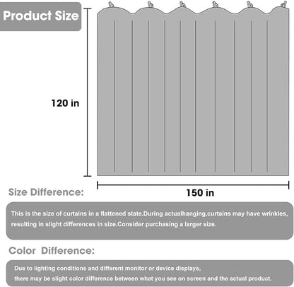 Room Divider Blackout Curtain Track Curtains Wall Dividers Panels Screen - Image 2