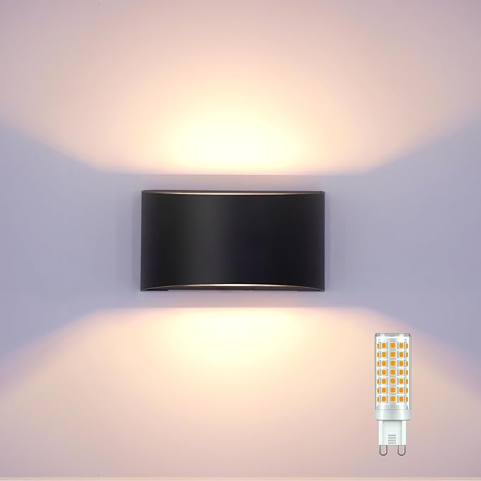 KICAAO Modern LED Wall Sconce, Warm White 3000K, Hardwired Indoor Wall Lights by KICAAO