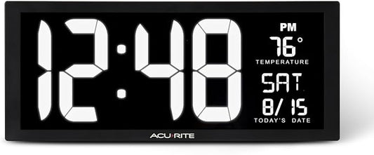 AcuRite 75159M 14.5" Large White LED Digital Clock Inch by AcuRite