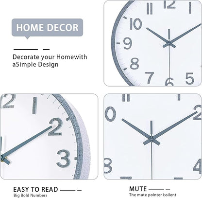 Wall Clocks Battery Operated 12 inch Modern Wall Clock, Silent Non Ticking Wall - Image 3