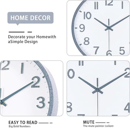 Wall Clocks Battery Operated 12 inch Modern Wall Clock, Silent Non Ticking Wall - Image 3