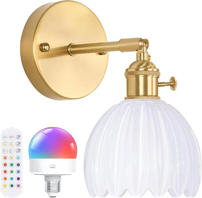 Shenmoyl Vintage Battery Operated Wall Sconce by Shenmoyl