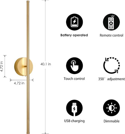 KARTOOSH Battery Operated Wall Sconces - Image 5