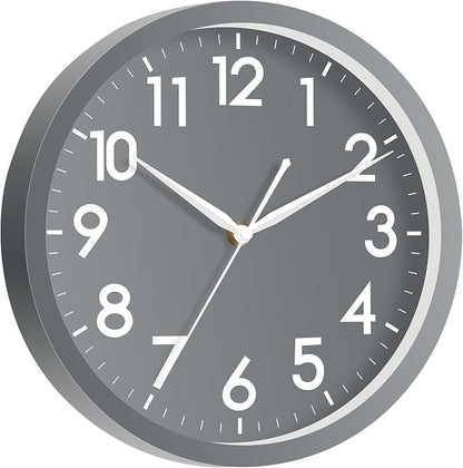 AKCISOT Wall Clock Bathroom 10 Inch Analog Small Wall Clocks Battery Operated - Image 2
