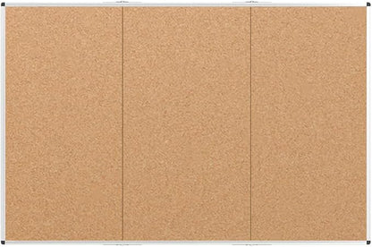 VIZ-PRO 96" x 48" Large Cork Bulletin Board, Foldable & Wall-Mounted Notice Pin - Image 2