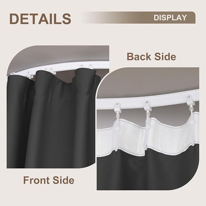 MaKefeile Room Divider Curtains & Flexible Bendable Tracks Set, Privacy - Image 5
