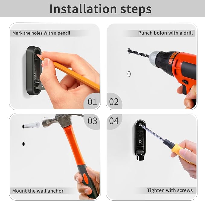 4PCS Foldable Wall Hooks, Flip Down Design - Image 7