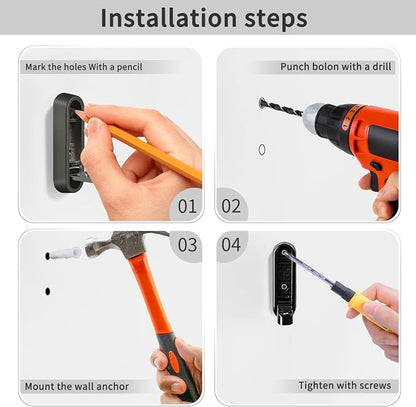 4PCS Foldable Wall Hooks, Flip Down Design - Image 7