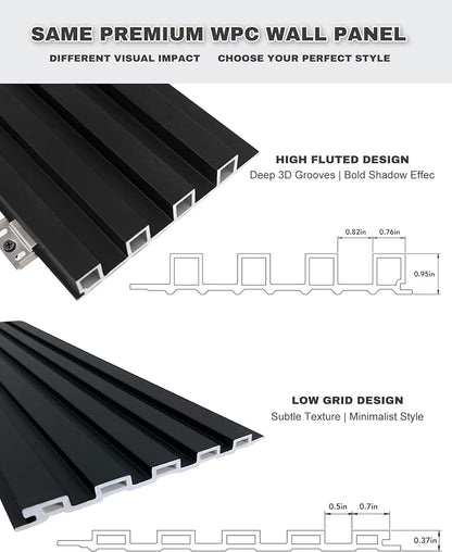Extra Long Black Wall Panels for Interior Wall Décor 114x6.2x0.4in 8pack Modern - Image 8