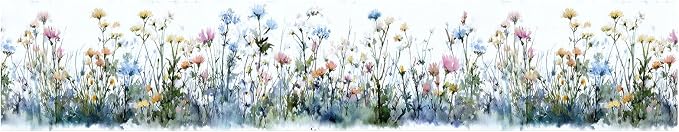 Wildflower Wallpaper Border 196x4 Inch Peel and Stick Wall Border Self Adhesive - Image 2