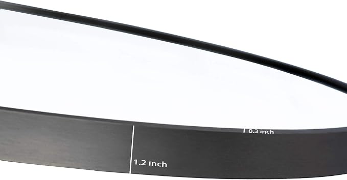 Itrue 24 Inch Round Wall Mirror, Brushed Black Metal Framed Circle Bathroom - Image 4