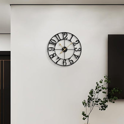 LEIKE Large Wall Clocks, Non Ticking, Battery Operated Small Vintage Round - Image 8