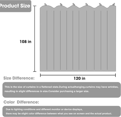 Room Divider Blackout Curtain Track Curtains Wall Dividers Panels Screen - Image 6