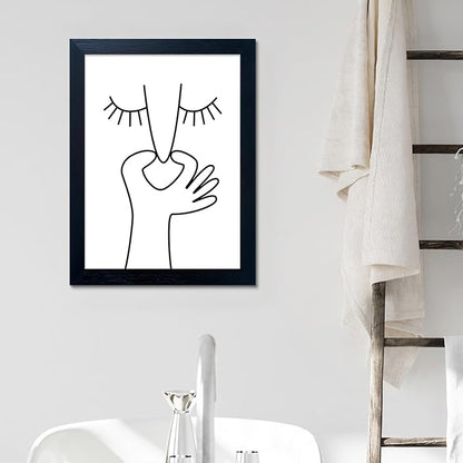 Funny Bathroom Wall Decor Black and White Bathroom Wall Art Framed Toliet Art - Image 6