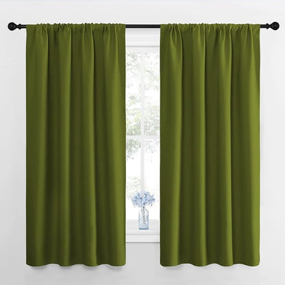 NICETOWN Kitchen Curtains, Short Blackout Drapes, Thermal Insulated Blackout by NICETOWN
