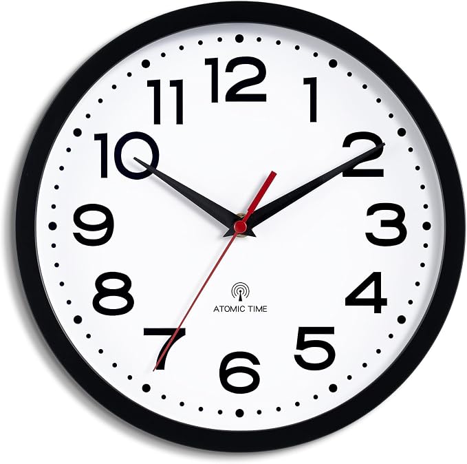 Roymnie Atomic Wall Clock 14 Inch, Modern Clock Battery Operated Classic Analog by Unknown
