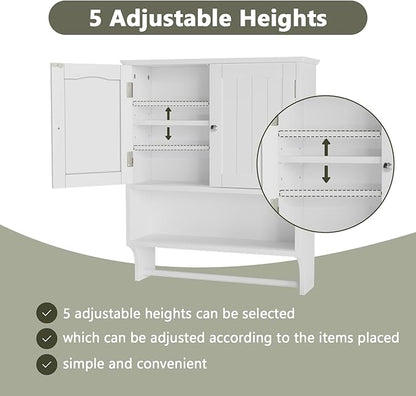 Smuxee White Bathroom Cabinet Wall Mounted - Image 4