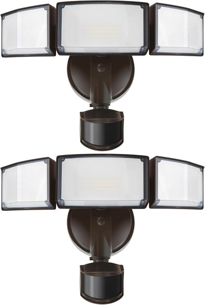 LUTEC 2 Pack 72W 7500LM LED Security Lights Motion Sensor Light Outdoor by LUTEC