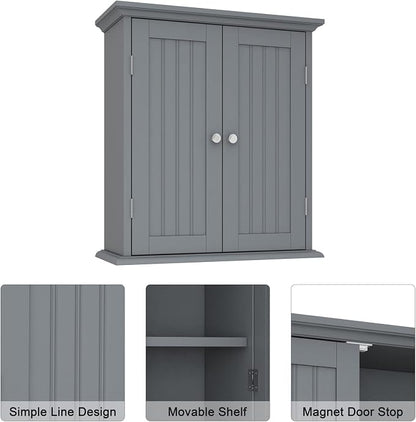 ChooChoo Bathroom Wall Cabinet, Over The Toilet Space Saver Storage Cabinet - Image 8
