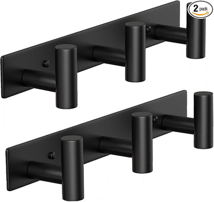 Coat Rack Wall Mounted-3 Hooks, Heavy Duty Stainless Steel Wall Hooks by VINHOLD