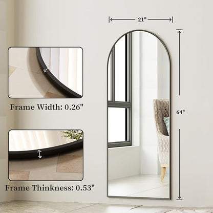 Arched Full Length Mirror, Full Length Wall Mirror Hanging or Leaning - Image 7