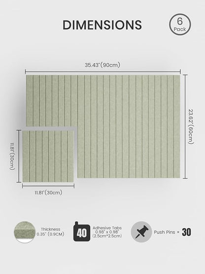 Bumusty Large Cork Board Alternative-36 x 24" Felt Bulletin Board Tiles - Image 2