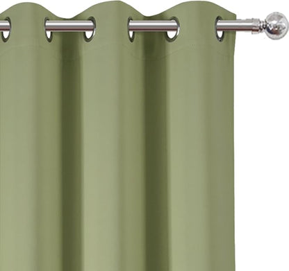LEMOMO Sage Green Blackout Curtains/38 x 54 Inch/Set of Two Panels Grommet - Image 6