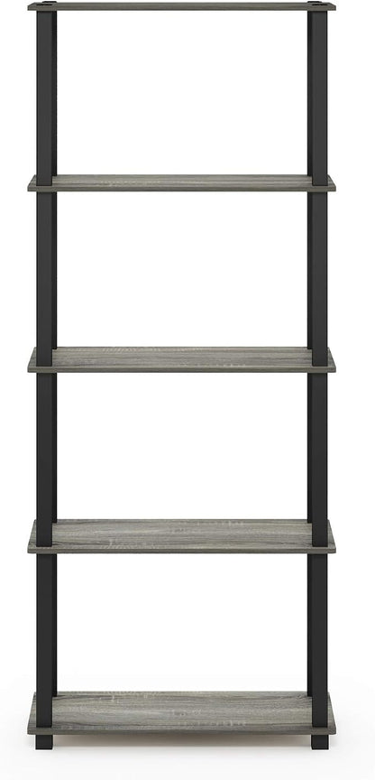Furinno TURN-S-TUBE Book Shelf, 5-Tier Toolless Storage Shelves - Image 5
